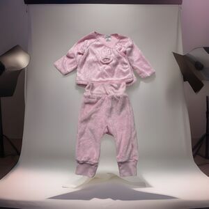 ABSORBA Baby Girls size 3-6 Months Pink 2 Pc Outfit Easter Bunny